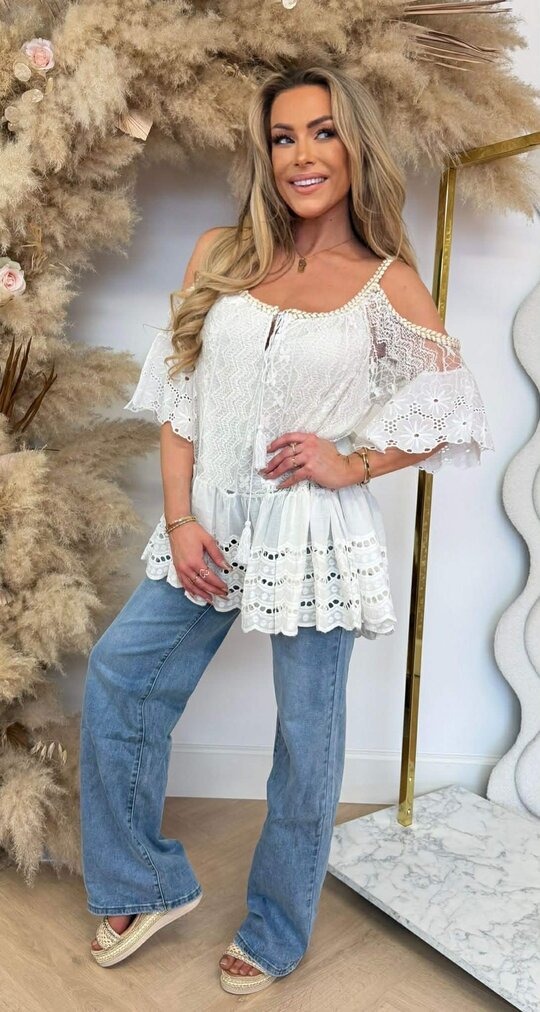 ELARA BOHO TOP BEIGE