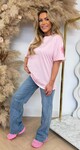 OVERSIZED PALM TEE 4834 PINK