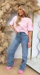 OVERSIZED PALM TEE 4834 PINK