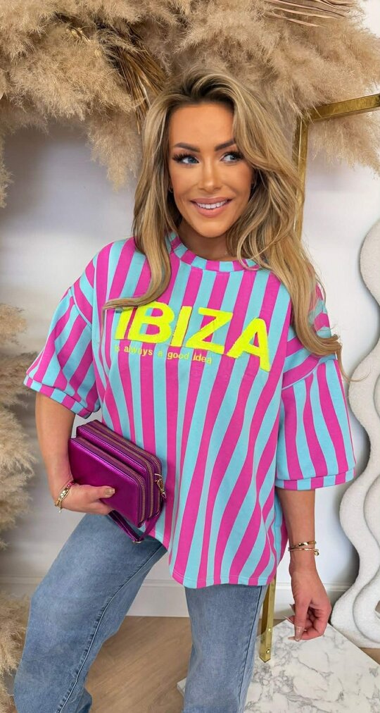 IBIZA STRIPE SHIRT 20614 BLUE