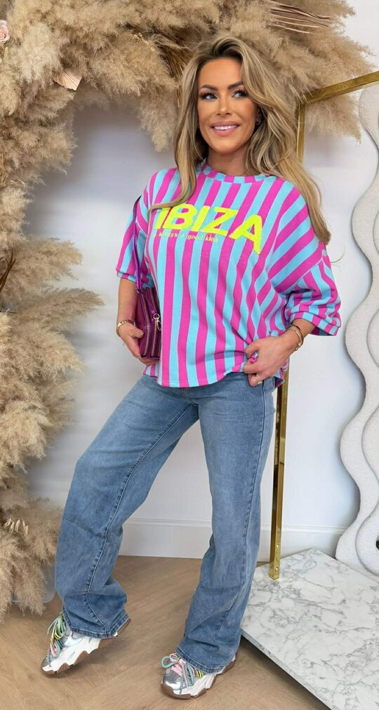 IBIZA STRIPE SHIRT 20614 BLUE