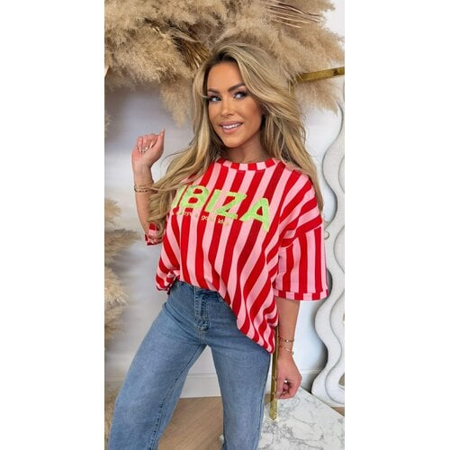 IBIZA STRIPE SHIRT 20614 RED