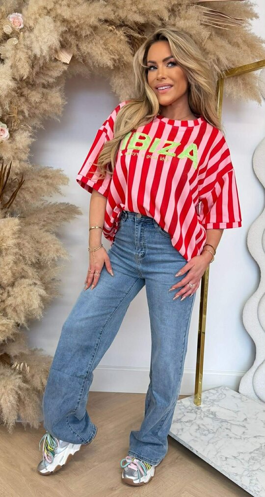 IBIZA STRIPE SHIRT 20614 RED