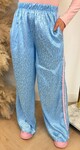 SHINE LEOPARD PANTS ICEBLUE