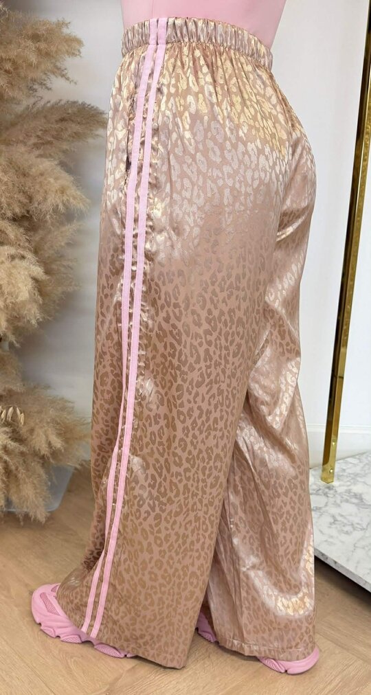 SHINE LEOPARD PANTS BEIGE
