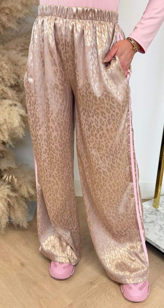 SHINE LEOPARD PANTS BEIGE