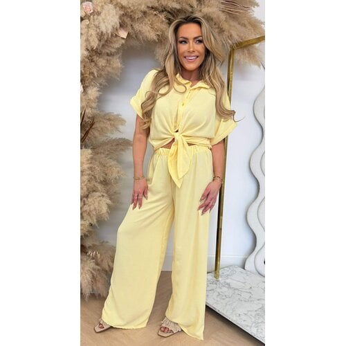 SIMPLE CLASSY CO-ORD SET YELLOW