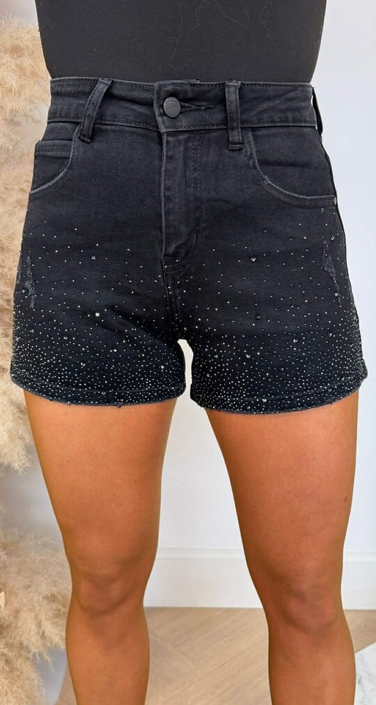 GLITTERY SHORT 8662-3 BLACK