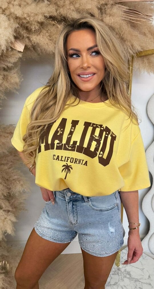 MALIBU CROPPED TEE YELLOW