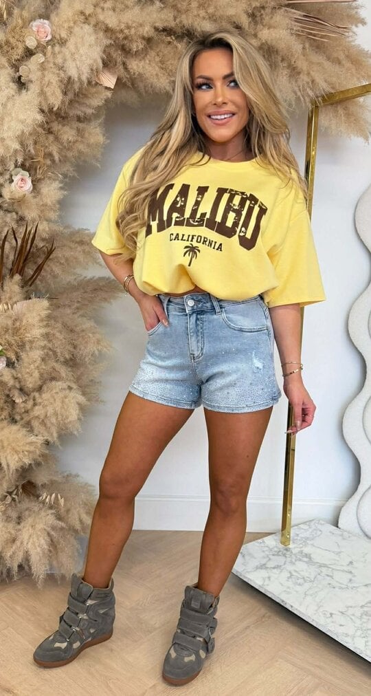 MALIBU CROPPED TEE YELLOW