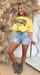 MALIBU CROPPED TEE YELLOW