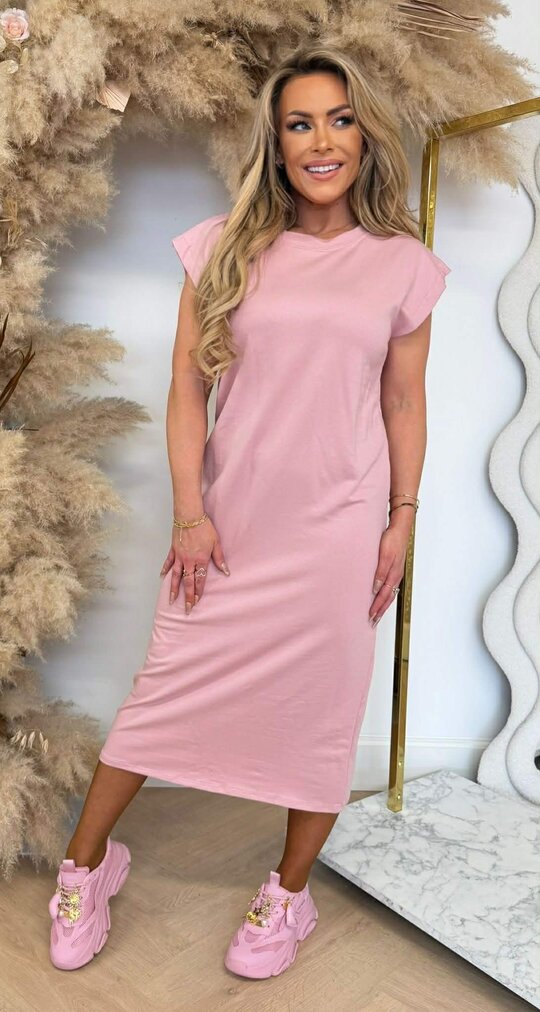 LINDSAY LONG DRESS PINK