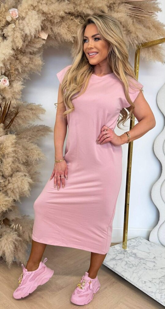 LINDSAY LONG DRESS PINK