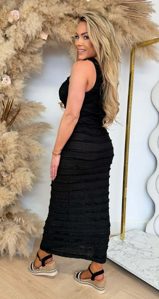 ROUCHE DRESS R9051 BLACK