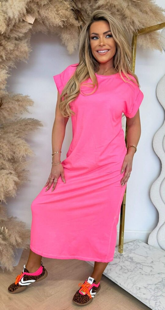 FLUOR BASIC DRESS 590028 NEONPINK