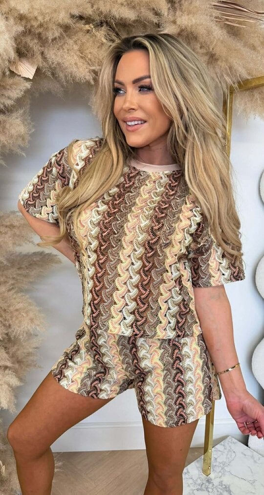 MELLE MESH SET BEIGE