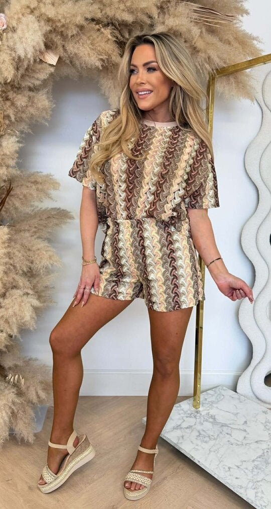 MELLE MESH SET BEIGE