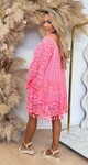 SIENNA BOHEME DRESS NEONCORAL
