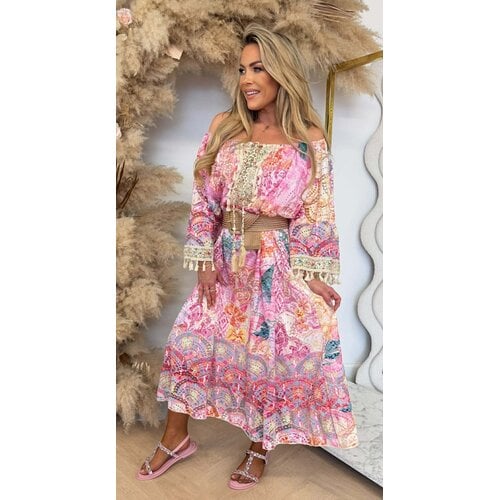 COLORFUL SUNNIE DRESS PINK