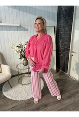 Linnen Stripe Pants - Roos