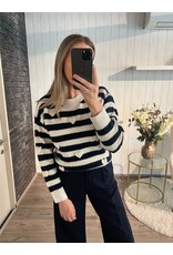 Lovely Stripe Sweater - Navy