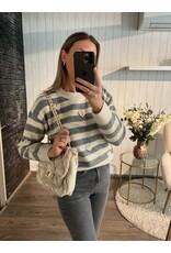 Lovely Stripe Sweater - Grijs