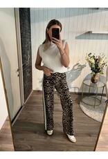 Wide Leg Jeans - Leopard