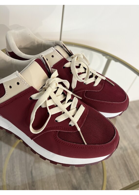 Gaelle Sneaker - Burgundy