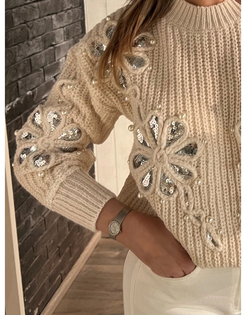 Gaia Pearl Sweater - Ecru