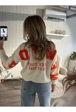 Sweater New York - Orange/ecru