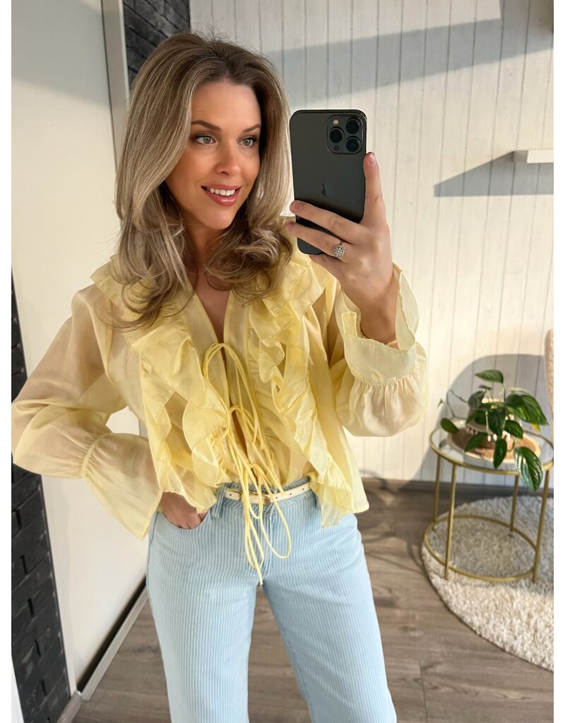 Yellow Fringe Blouse