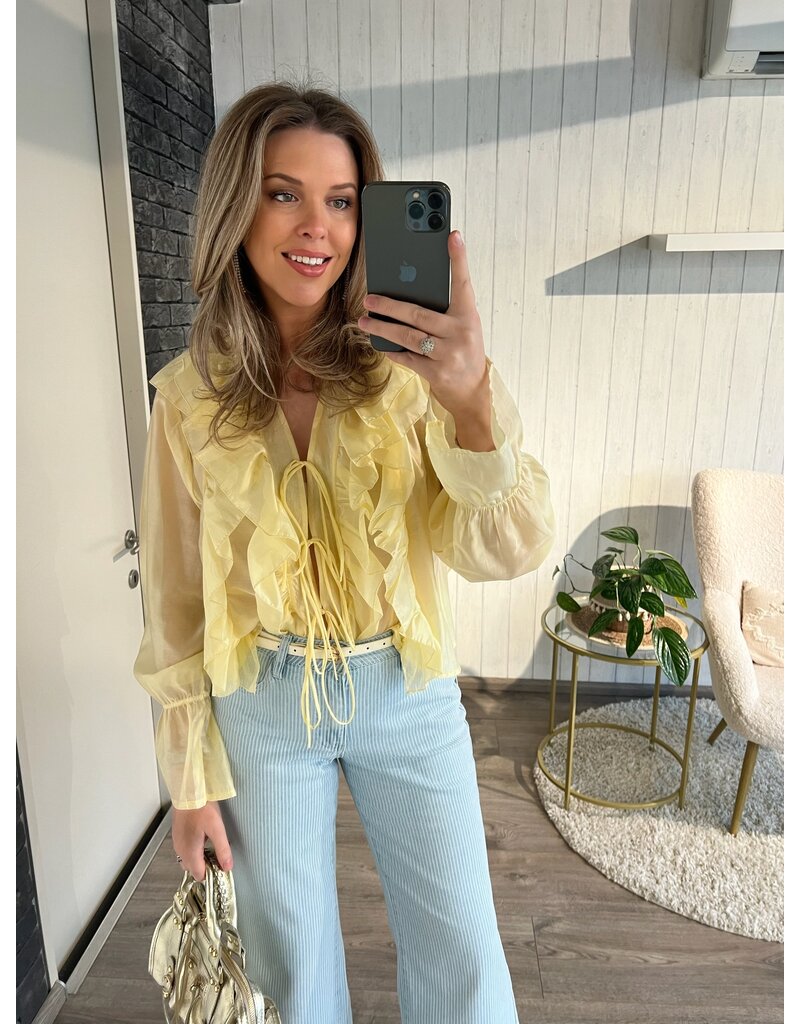 Yellow Fringe Blouse