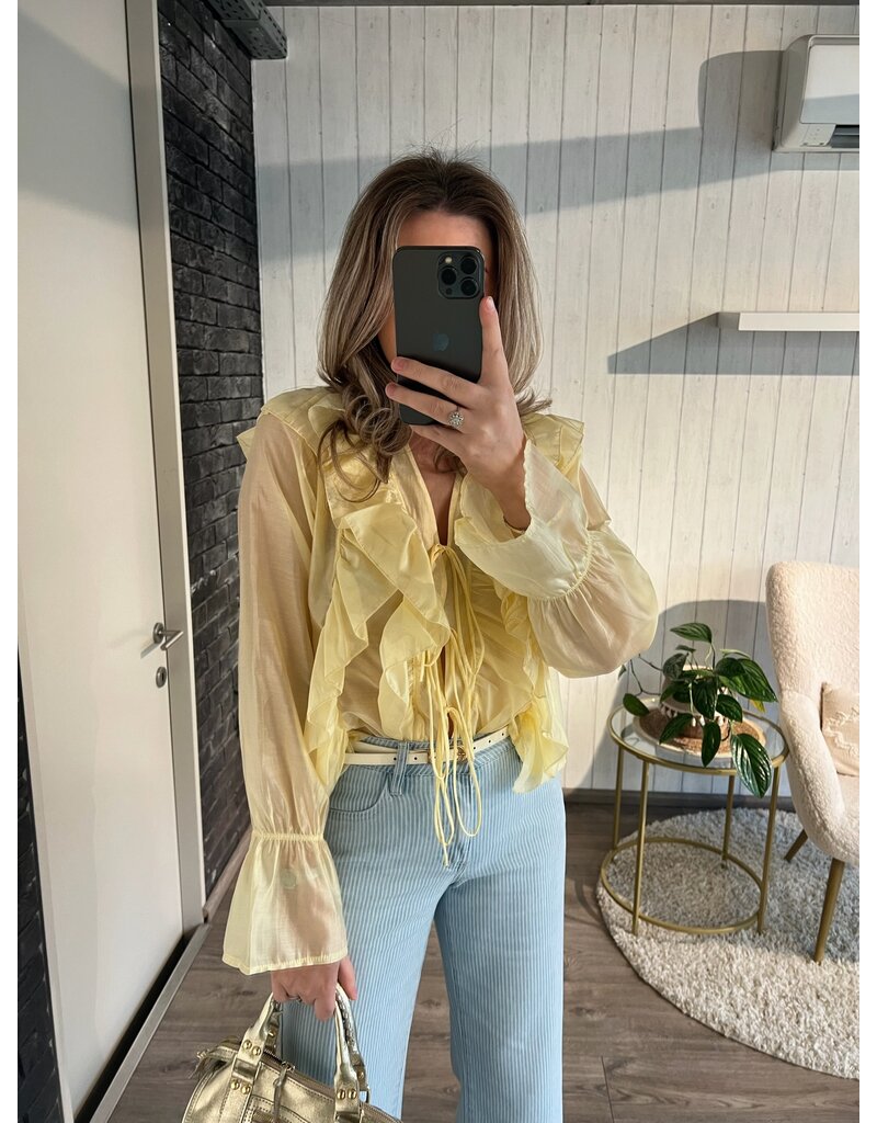 Yellow Fringe Blouse