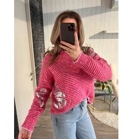 Glitter Sweater Fuchsia