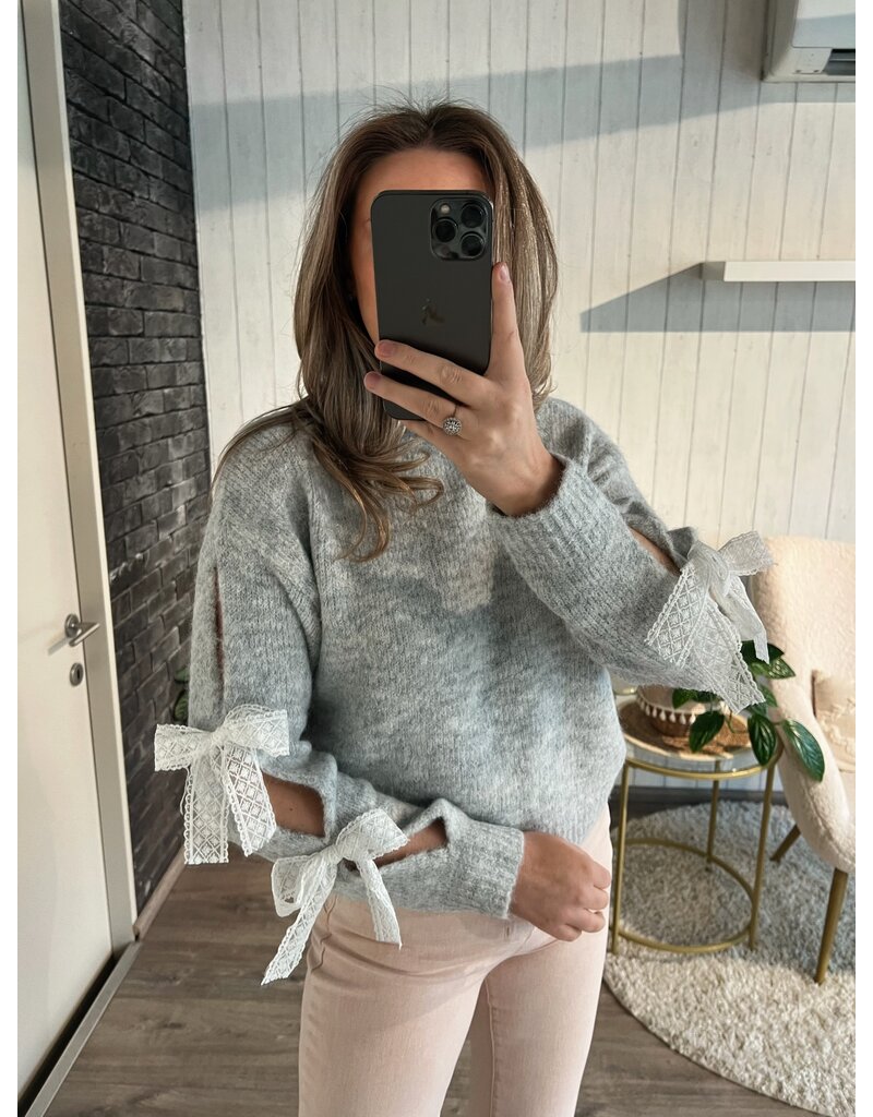 Bow Sweater - Grijs