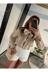 Bow Blouse - Beige