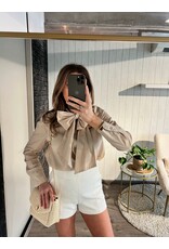 Bow Blouse - Beige