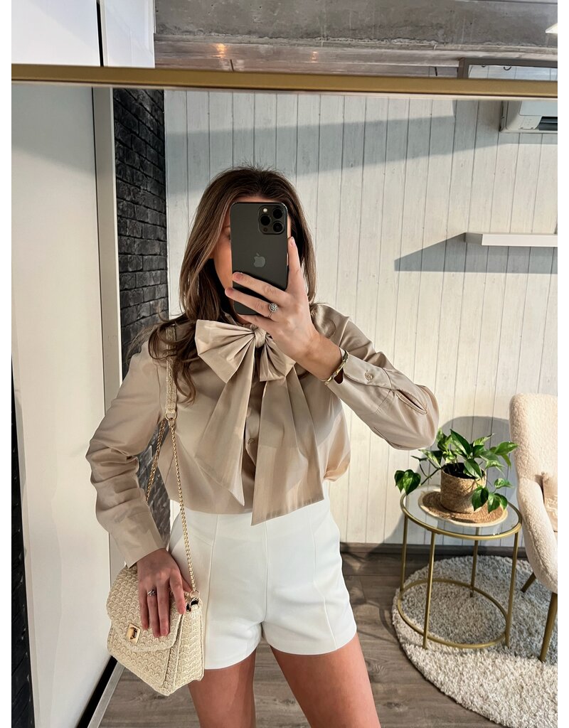 Bow Blouse - Beige
