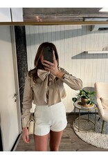 Bow Blouse - Beige