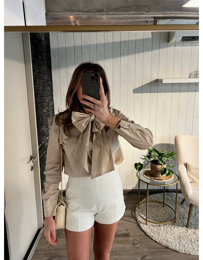 Bow Blouse - Beige