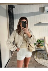 Paige Tweed Bomber - Beige