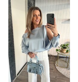 Off Shoulder Blouse - Blauw