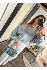 Off Shoulder Blouse - Blauw