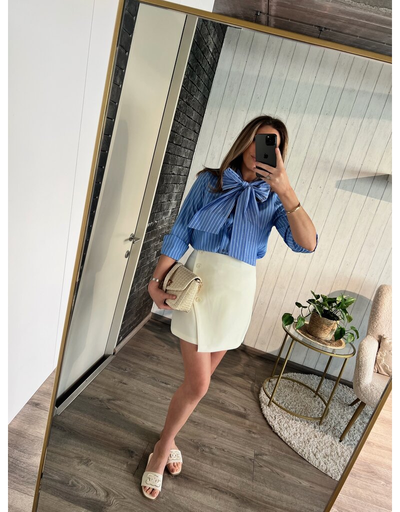 Button Skort - Wit