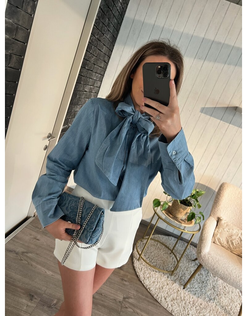 Bow Blouse - Jeans