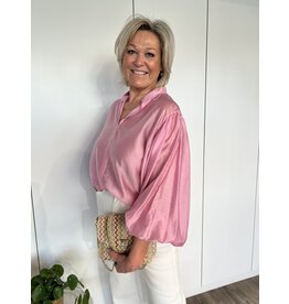 Noa Transparant Blouse - Roos
