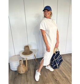 Split Sweater Dress - Wit