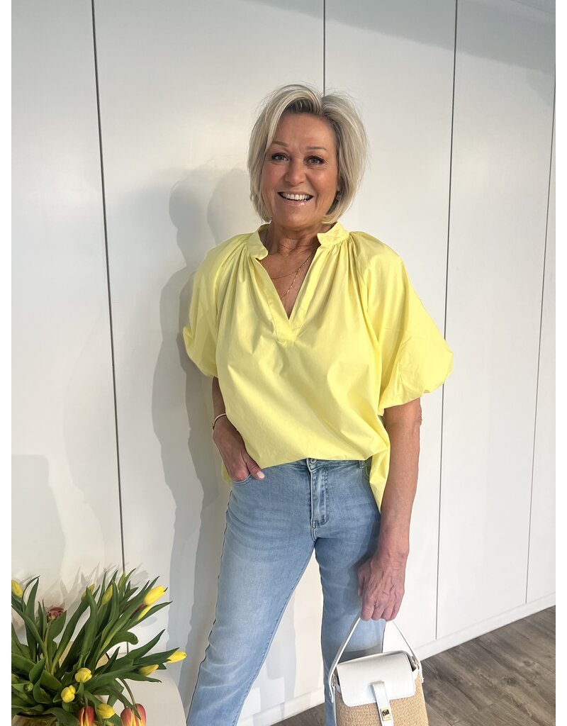 Puff Sleeve Blouse - Geel