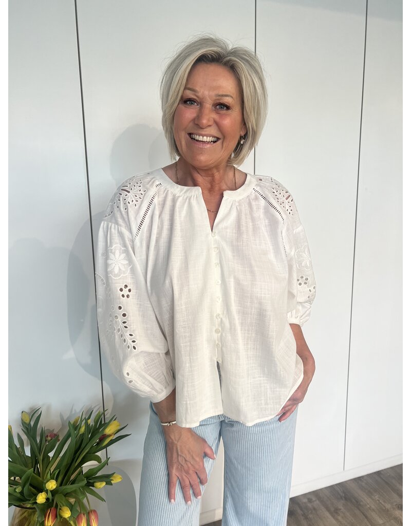 Sophia Linnen Blouse - Wit