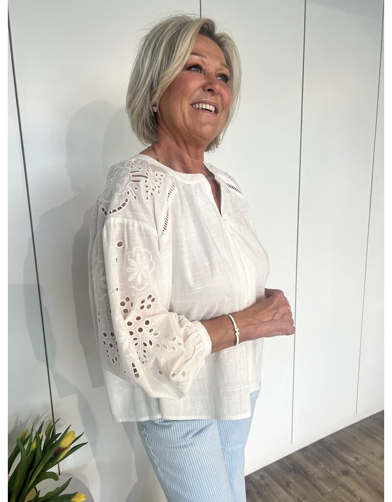Sophia Linnen Blouse - Wit